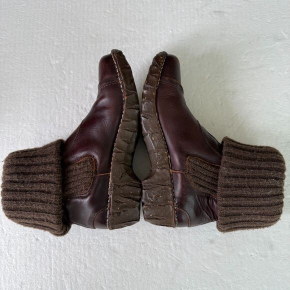 Size 6 - EUC El Naturalista Yggdrasil Red Leather Fold Over Sock Boots - Picture 5 of 11